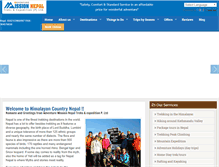 Tablet Screenshot of himalayantrekkers.com